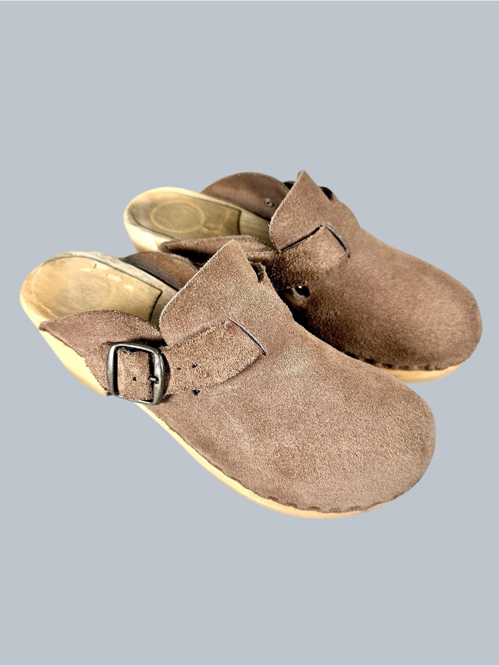 No. 6  Suede Slip-On Clogs with Buckle